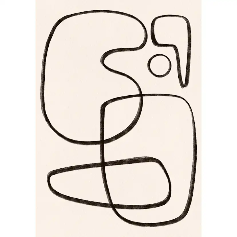 Posters Venture Home Line Art Vit/svart
