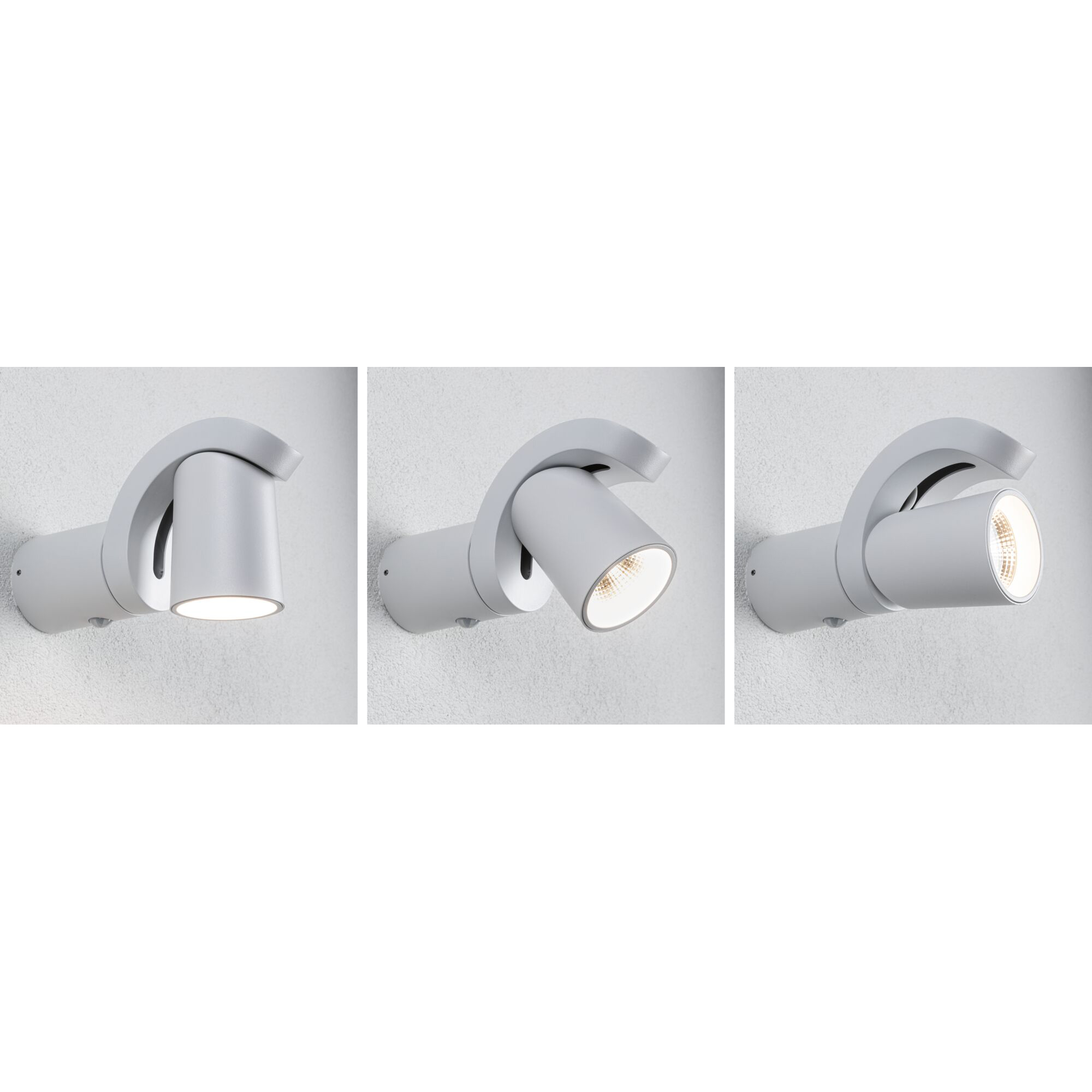 Fasadbelysning LED Paulmann Cuff med Skymningsstyrd rörelsedetektor IP44 230V Färg: Vit