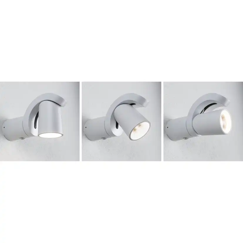 Fasadbelysning LED Paulmann Cuff med Skymningsstyrd rörelsedetektor IP44 230V Färg: Vit
