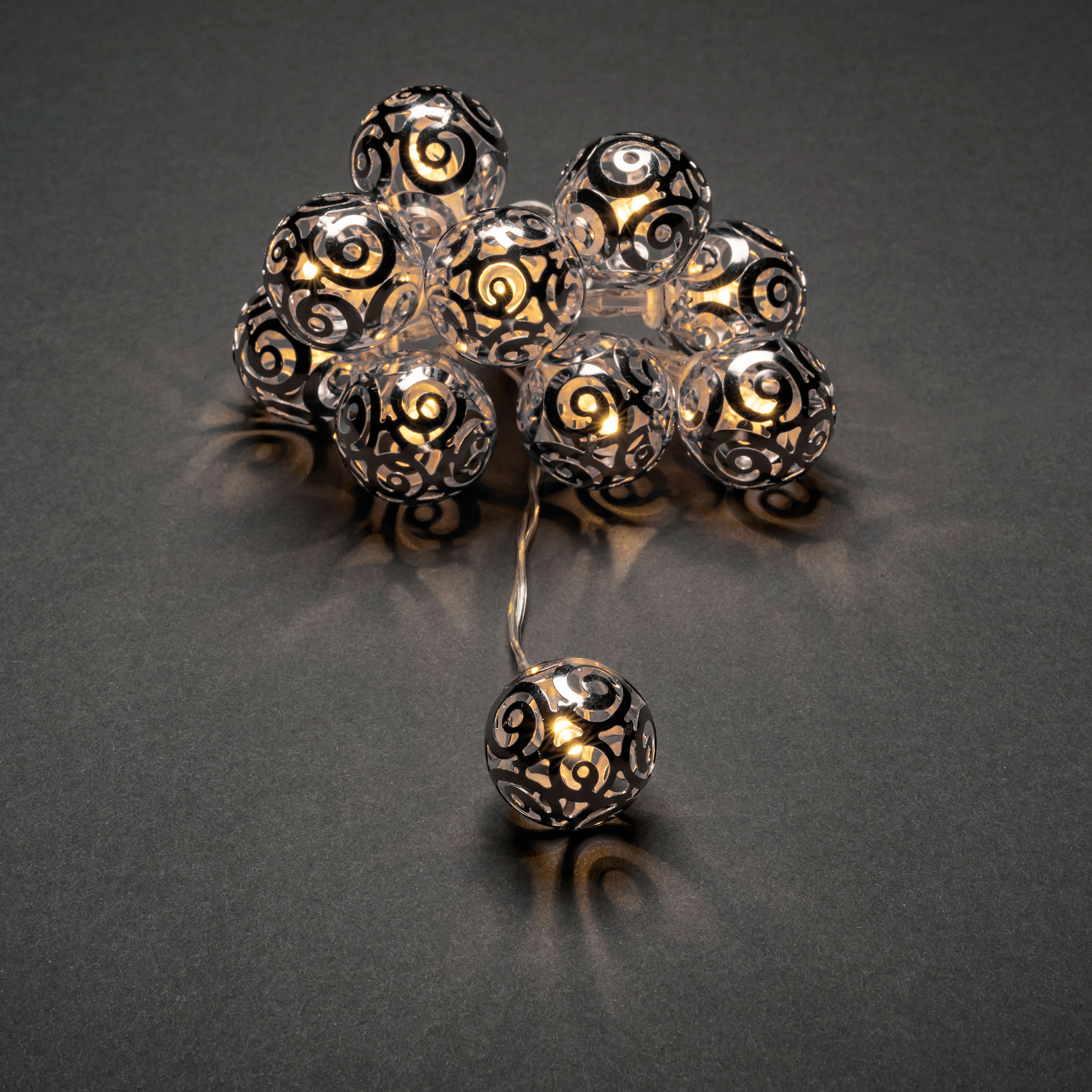 Ljusslinga Gnosjö Konstsmide Metallbollar 10