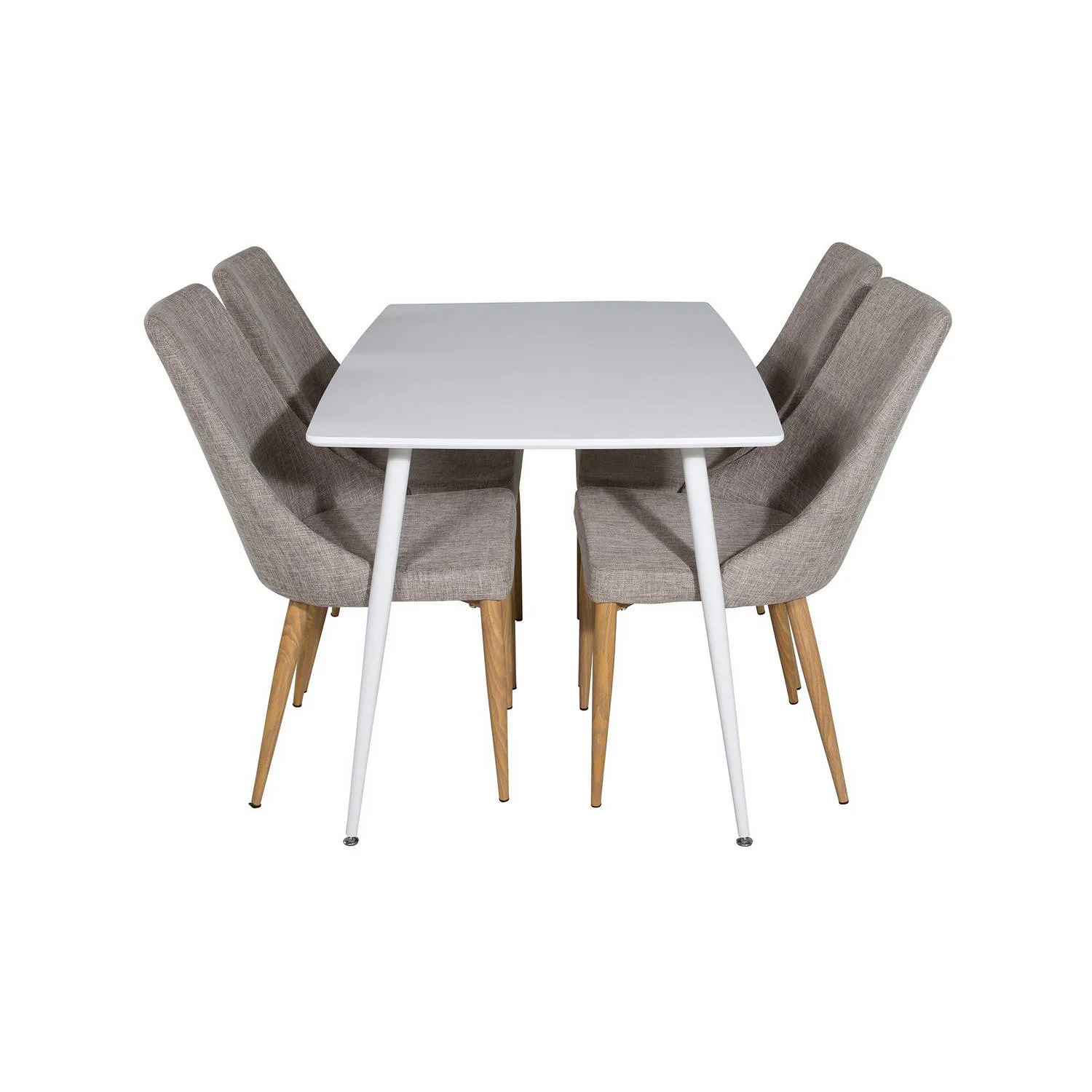 Matgrupp Basic Home Ypas Rektangulärt Matbord 120 cm med 4 Ludvig Stolar
