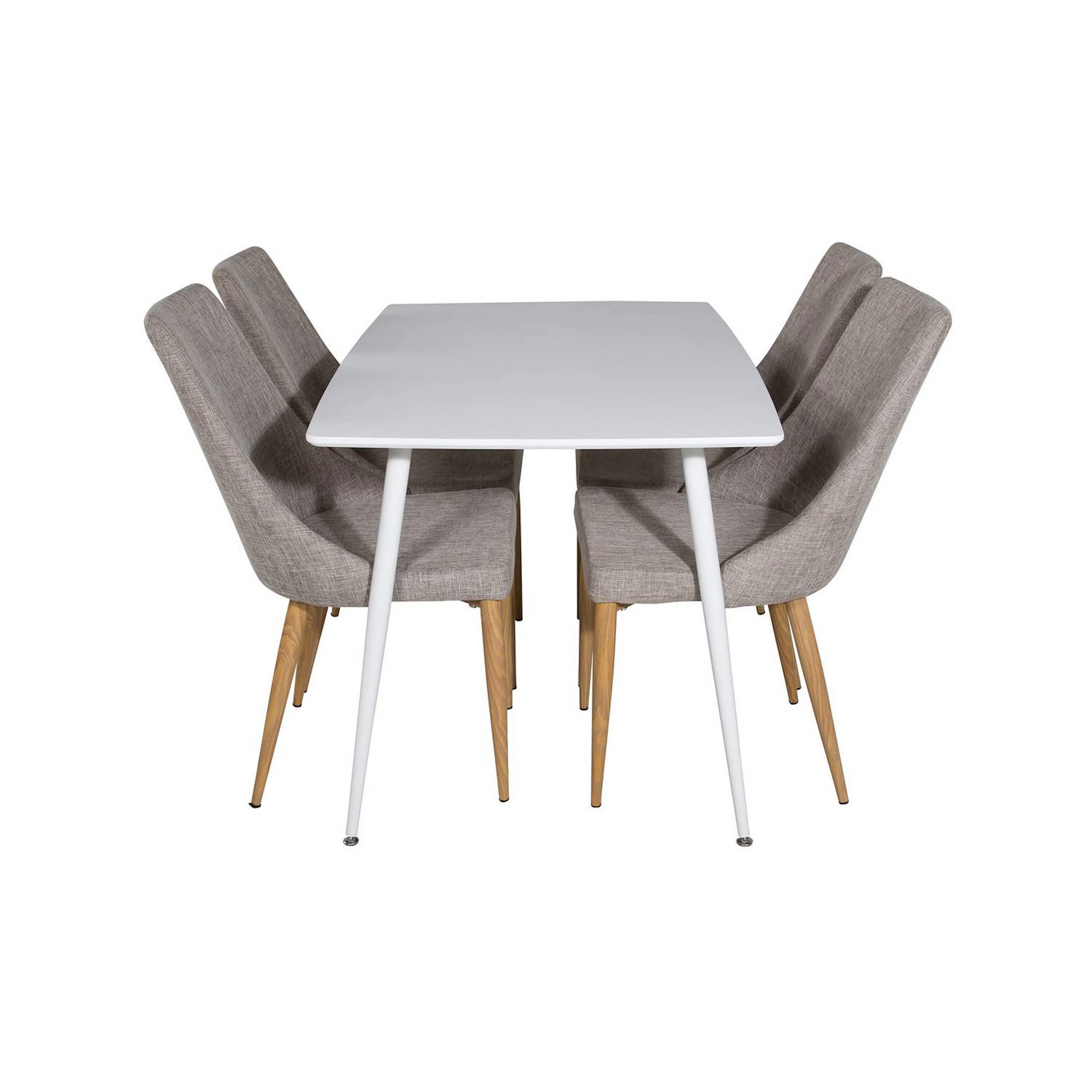Matgrupp Basic Home Ypas Rektangulärt Matbord 120 cm med 4 Ludvig Stolar