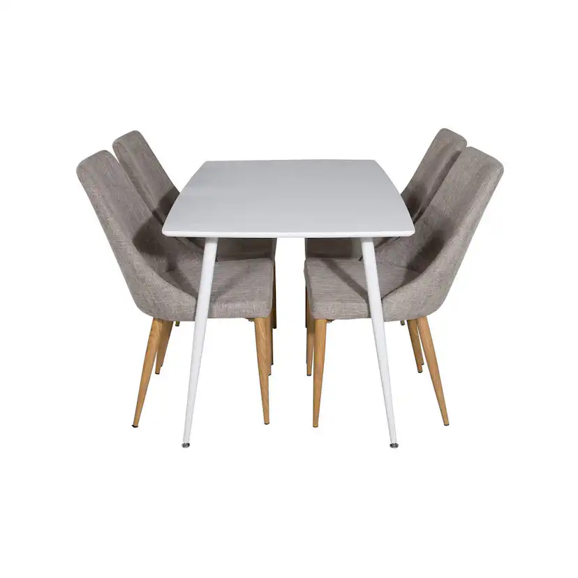 Matgrupp Basic Home Ypas Rektangulärt Matbord 120 cm med 4 Ludvig Stolar