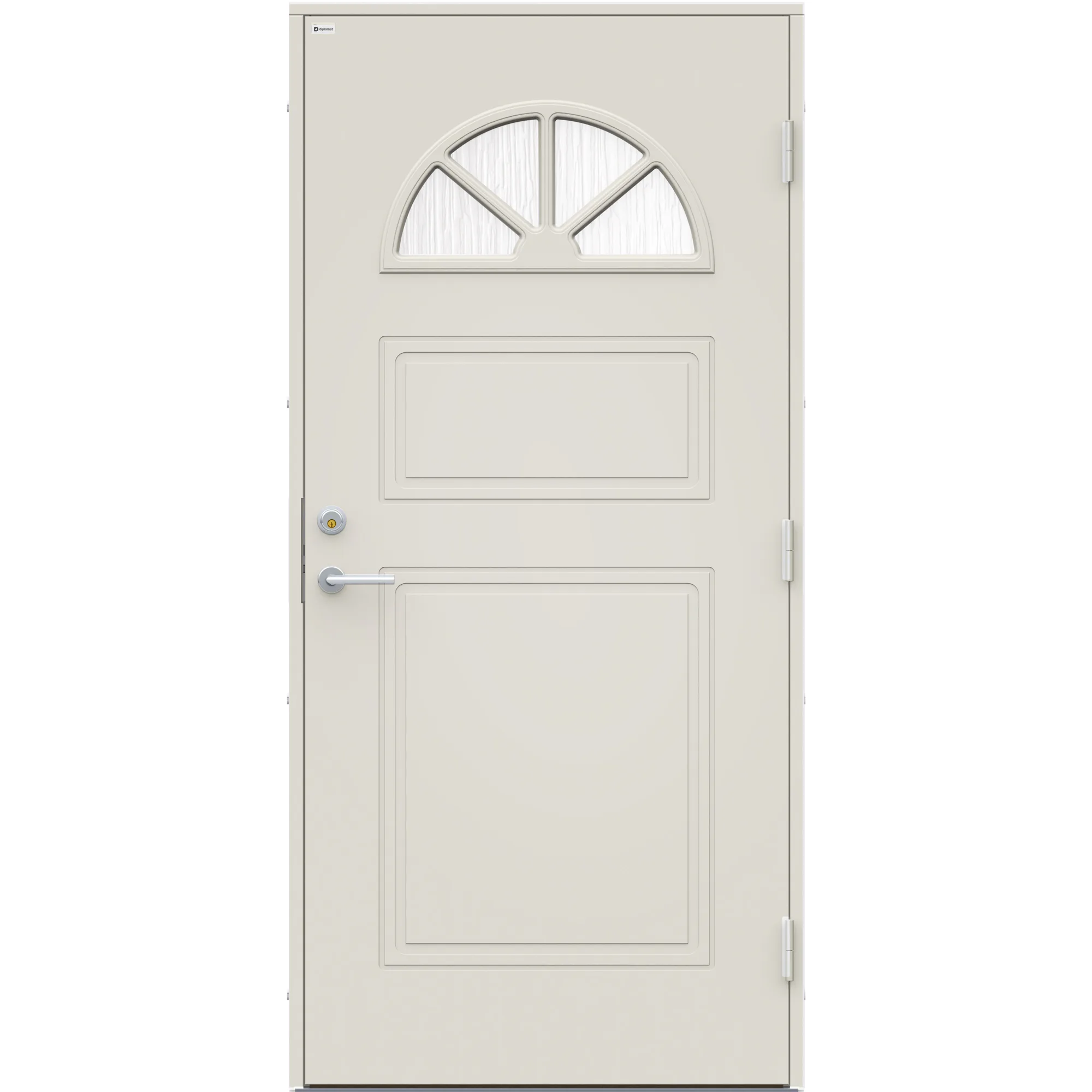 Ytterdörr Hanna Glas V 10x21, S-0502-Y Lagerförd BxH: 100x210 cm, Vit, Vänsterhängd
