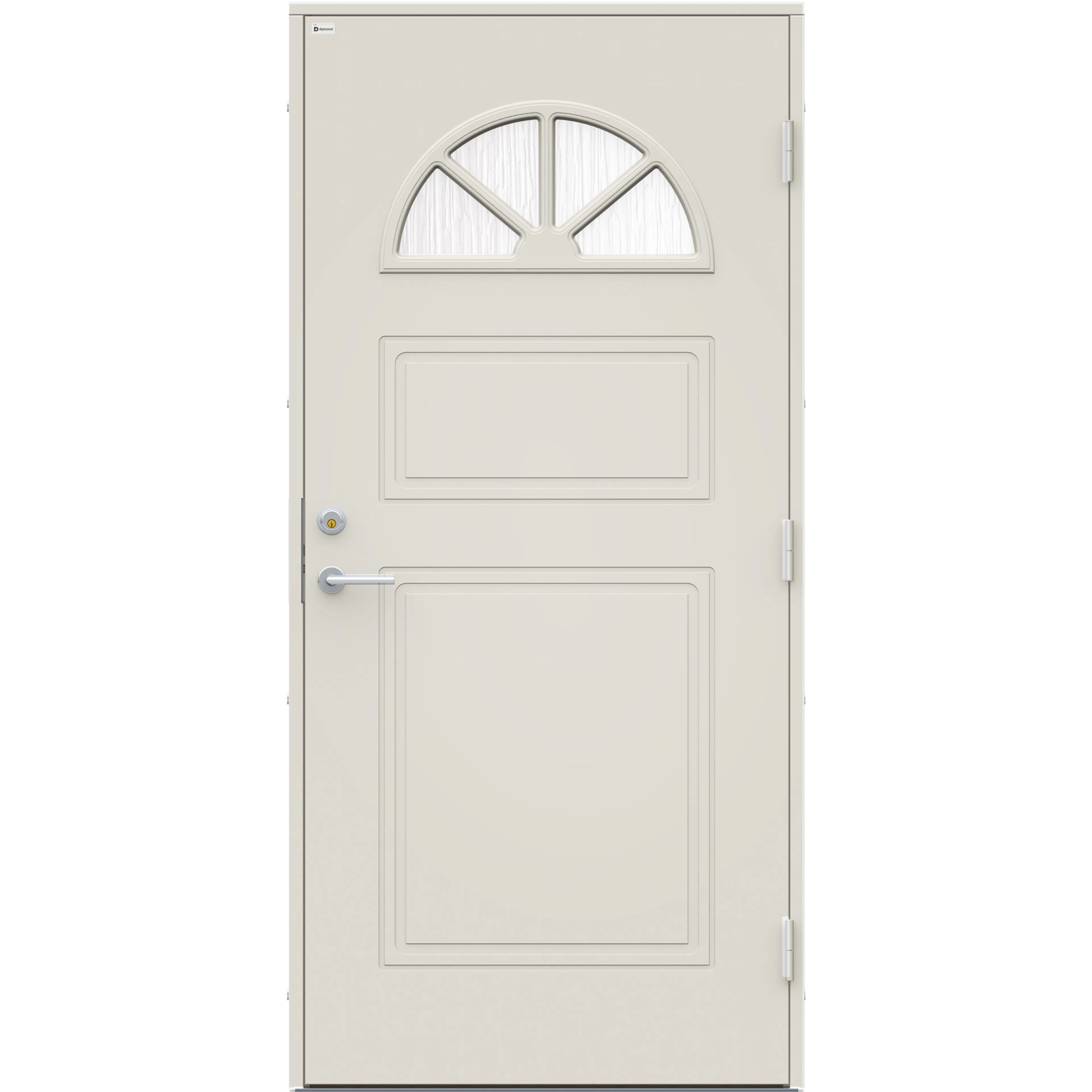Ytterdörr Hanna Glas V 10x21, S-0502-Y Lagerförd BxH: 100x210 cm, Vit, Vänsterhängd