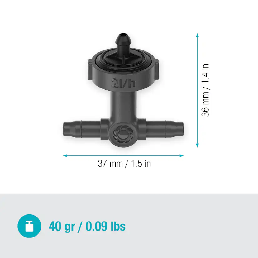 Droppspridare Gardena Micro-Drip Inline 2 l/h Tryckreglerande