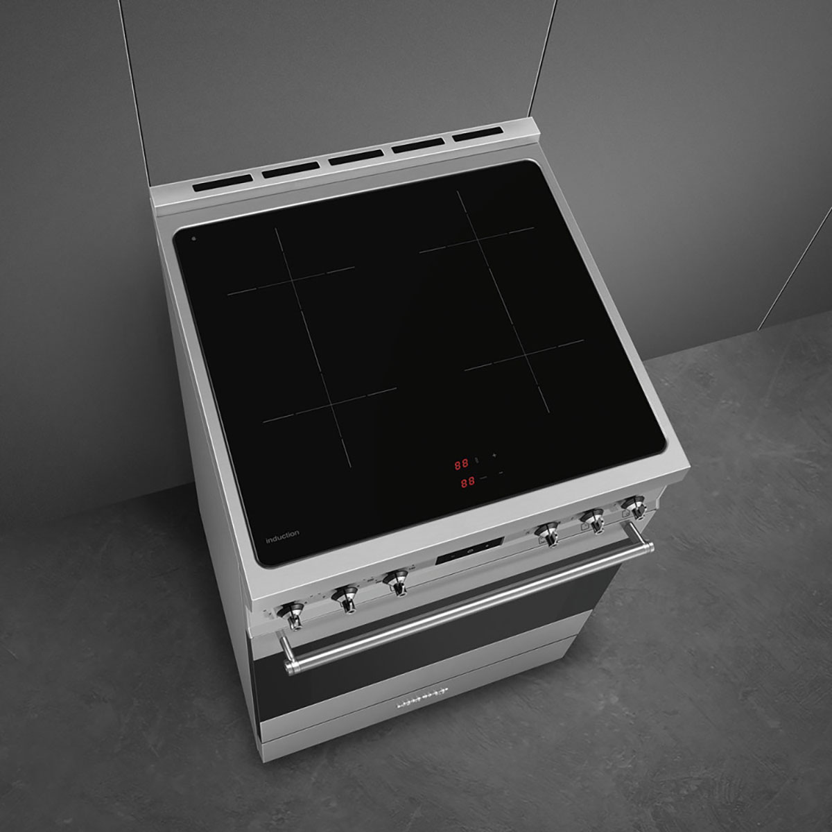 Induktionsspis Smeg C6IPXM2 Rostfri med Pyrolytisk Rengöring och Timerfunktion