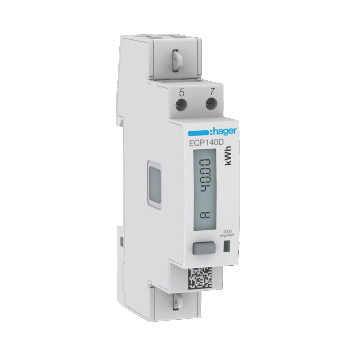 Energimätare Hager 1-fas Direktmätning upp till 40 A MID-Godkänd med Pulskommunikation