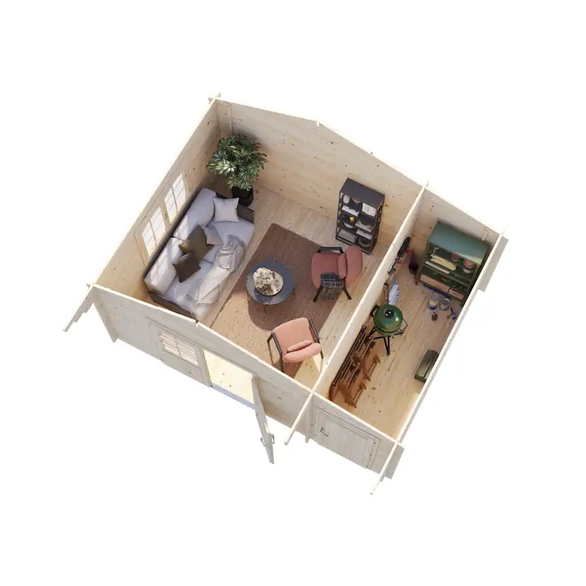 Emma 14,2 m2 Brun dippad
