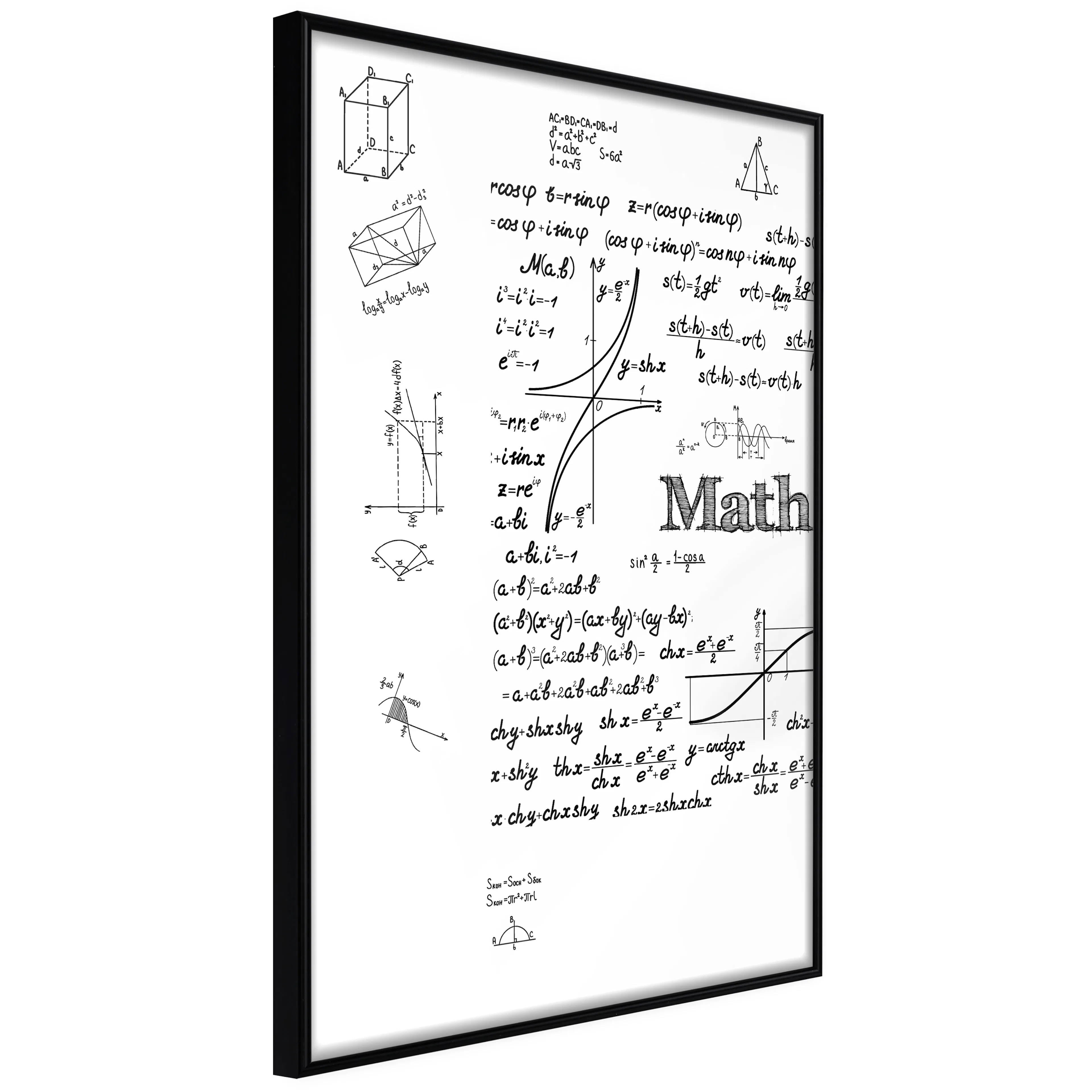 Affisch - Math [Poster] 20x30 Svart ram, 20x30 cm
