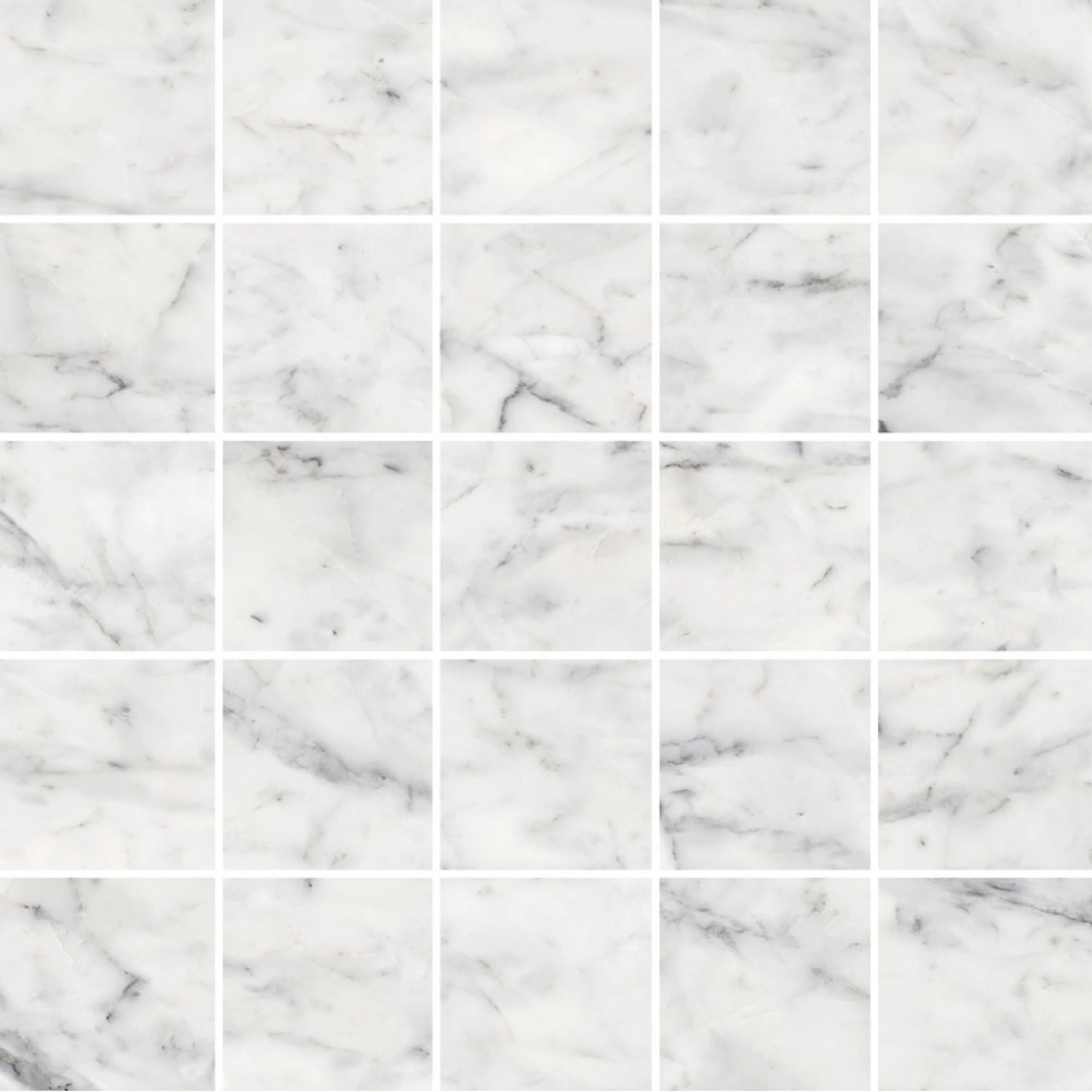 Mosaik Lhådös Carrara Marmor Mosaik 5x5 cm