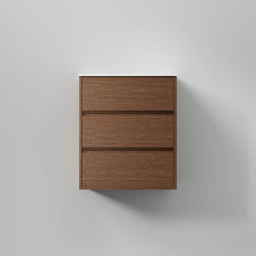 Kommod Terra Grip 60, Dark Oak, 3 Lådor Färg: Dark Oak, Bredd: 600 mm