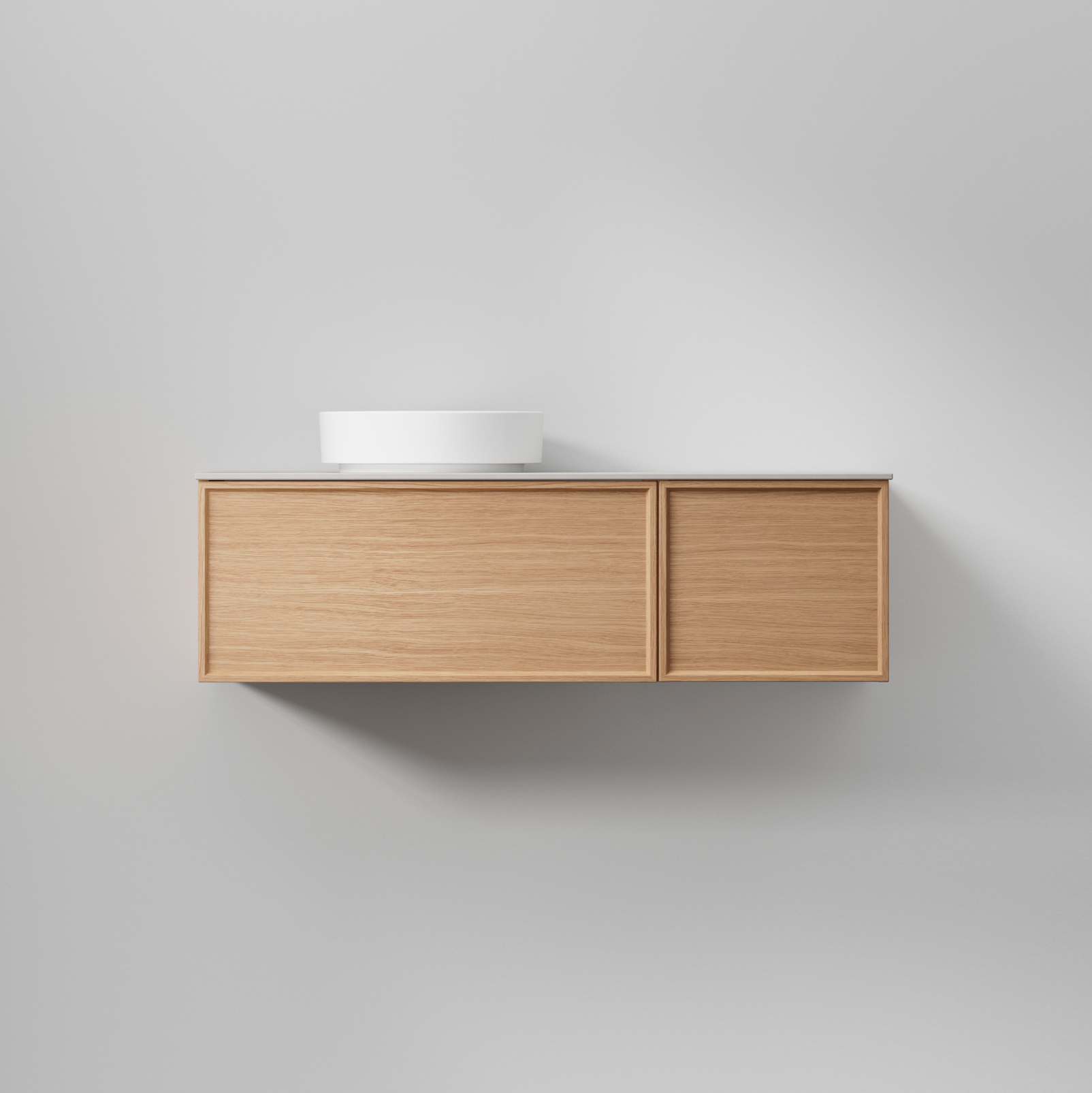 AIR Wood 120 B,Natural Oak,Helfront 2 lådor(V),Lucka(H),1196 Natural Oak, Helfront med 2 lådor (V), Lucka (H)