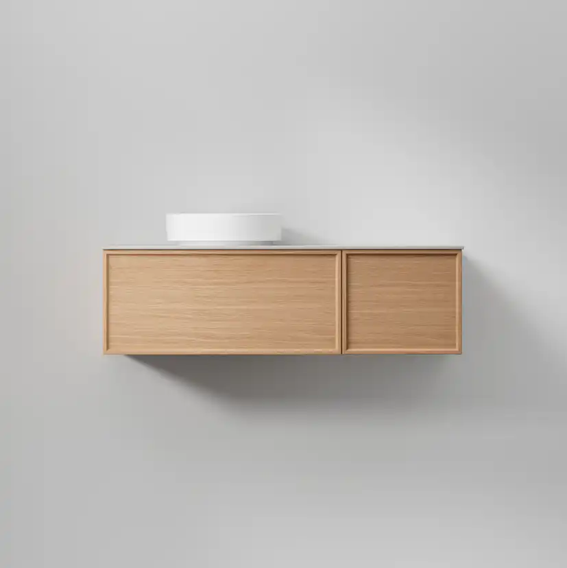 AIR Wood 120 B,Natural Oak,Helfront 2 lådor(V),Lucka(H),1196 Natural Oak, Helfront med 2 lådor (V), Lucka (H)