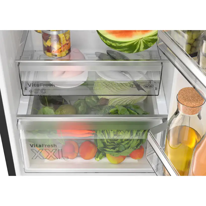 Kombiskåp Kyl/Frys Bosch 2 st KGN39VXCT Serie 4 203cm Rostfri med VitaFresh och NoFrost