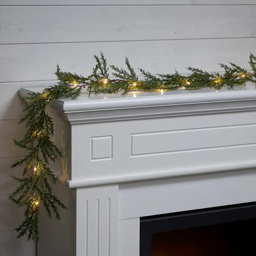 Girlang Star Trading Thuja 180 cm 20 LED Ljus Grangirlang, Batteridriven