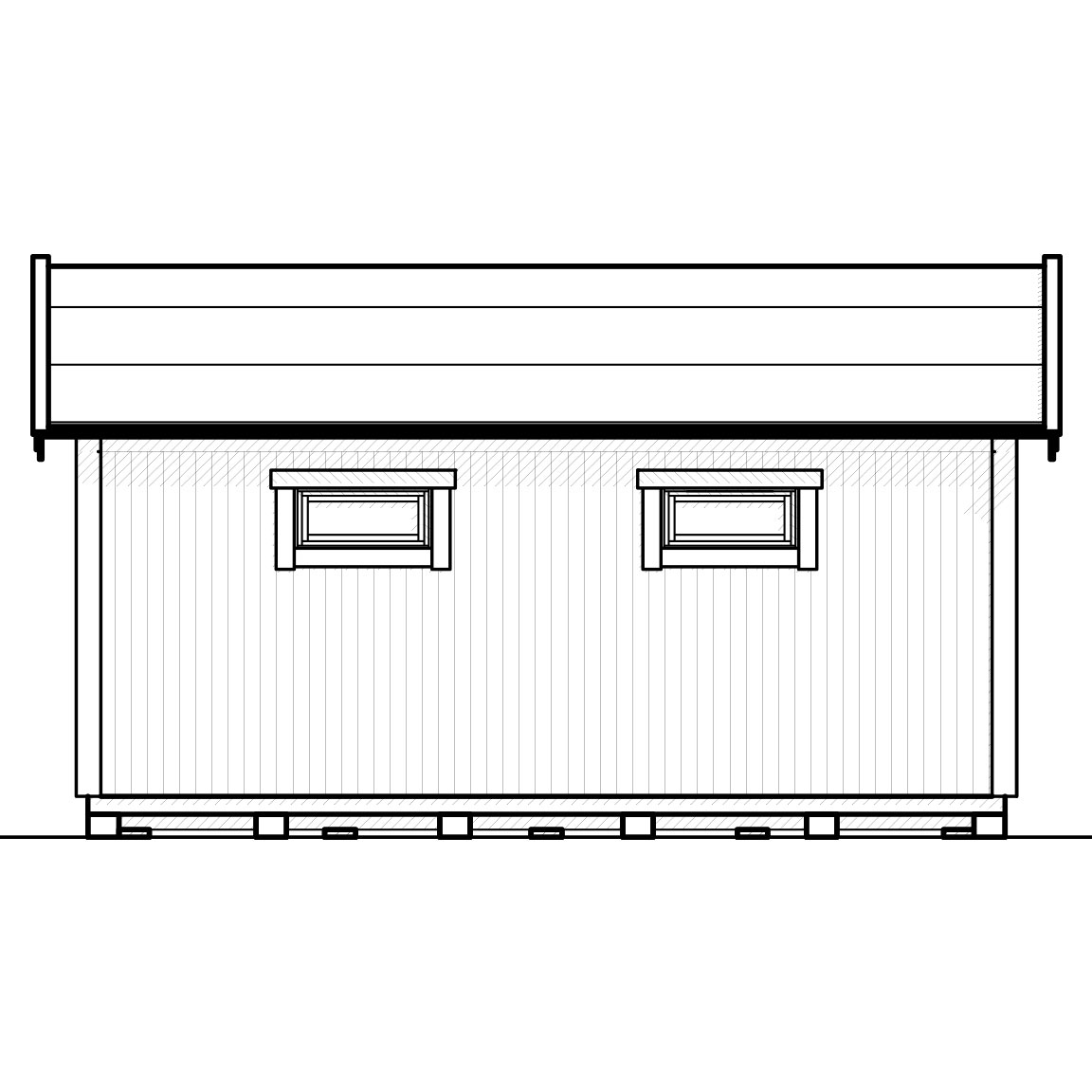 Attefallshus Vibostugan Njuta 25-3 24,3 m² Trähus med Sadeltak