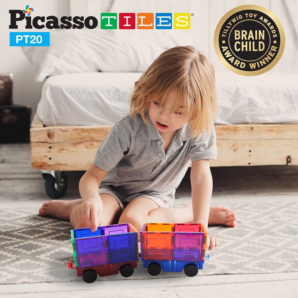 Tågvagnar Picasso Tiles Set 2 bitar
