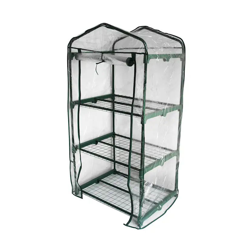Växthus Plast Home it Mini Drivhus med 3 Hyllor,124 cm