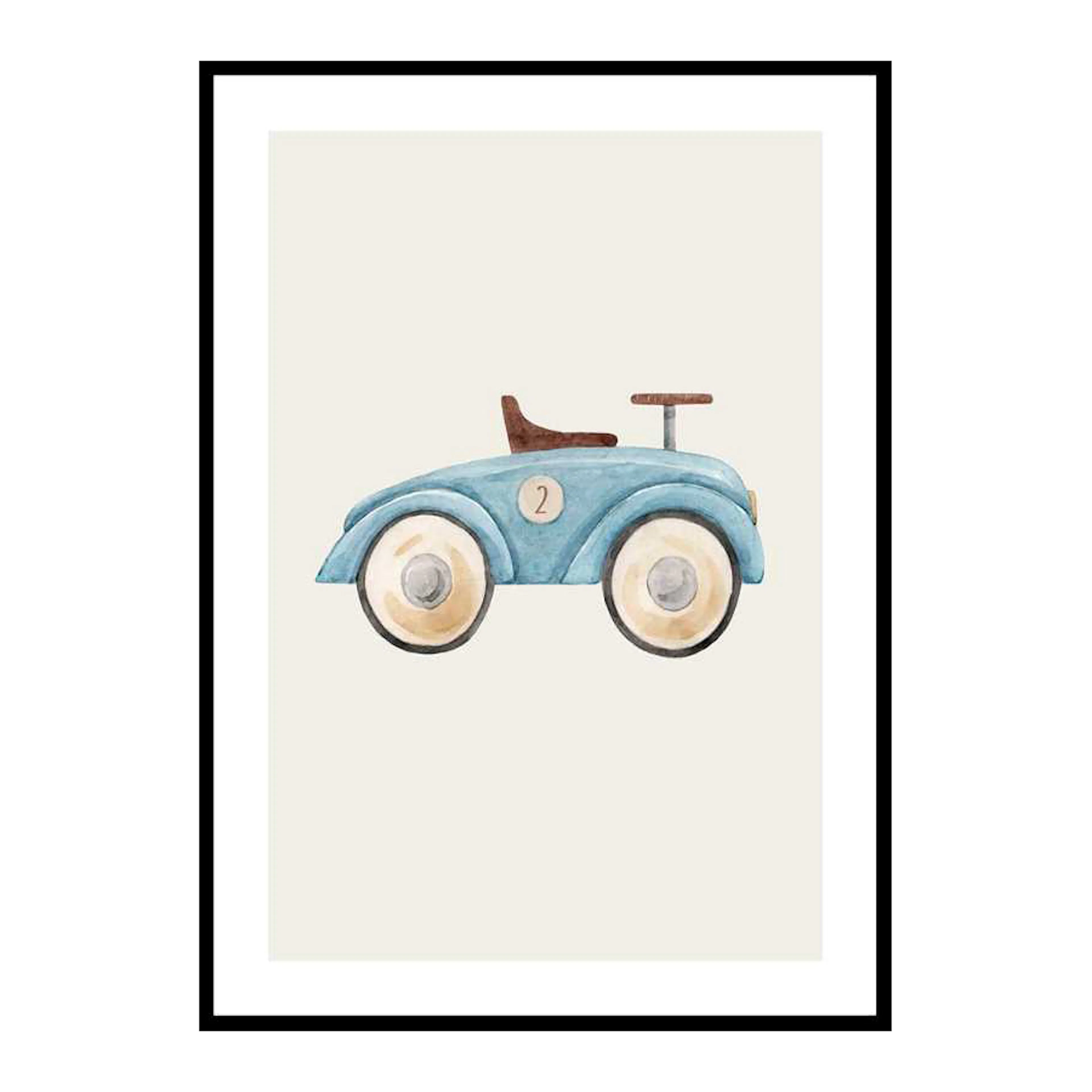 Blue Toy Car 50x70 cm