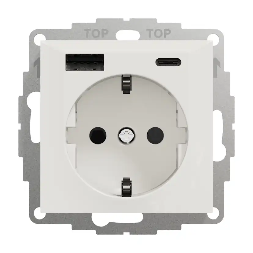 Ladduttag Elko Plus USB A+C 3A Schuco