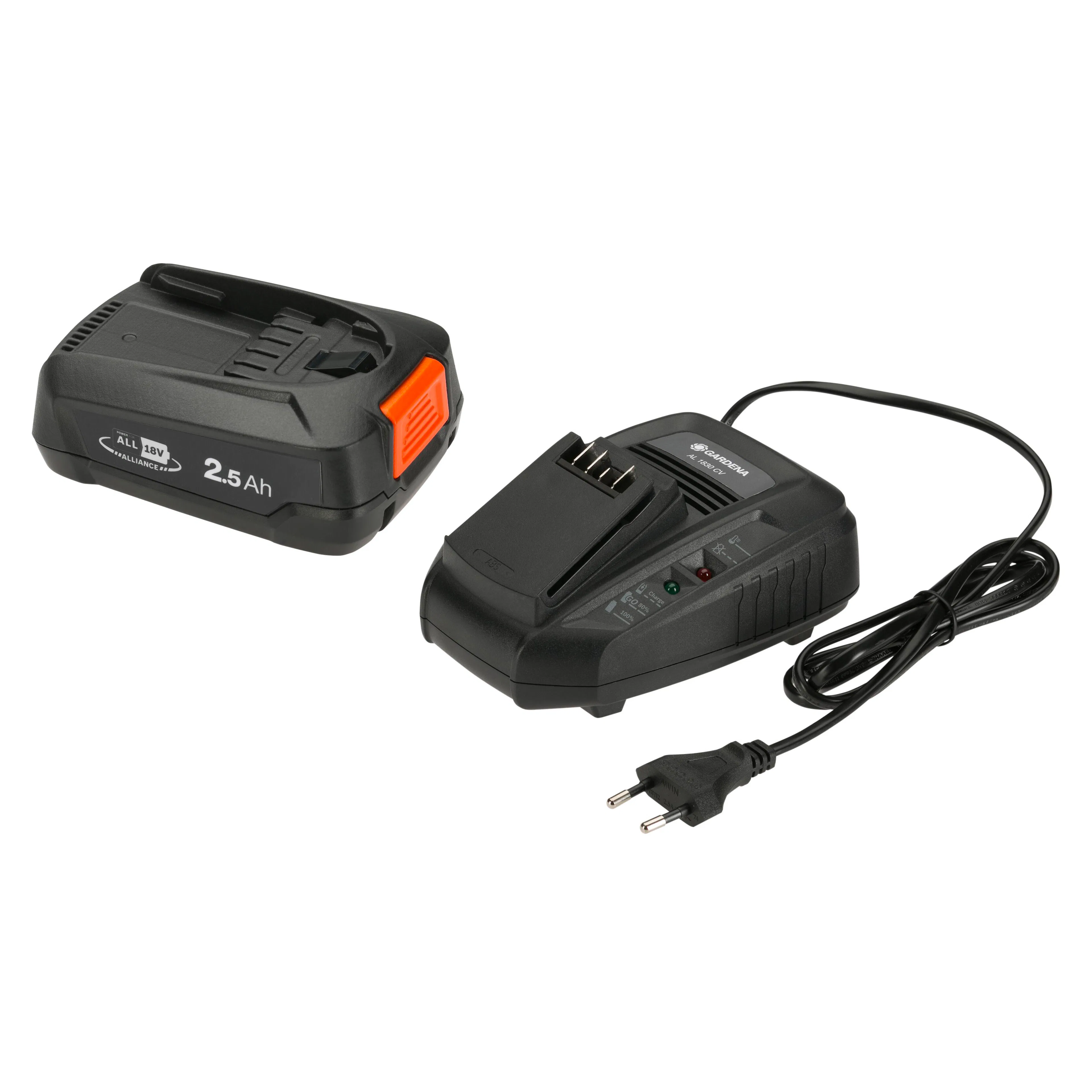 Startkit Gardena P4A 18V/45 + AL1830 2,5Ah batteri + snabbladdare
