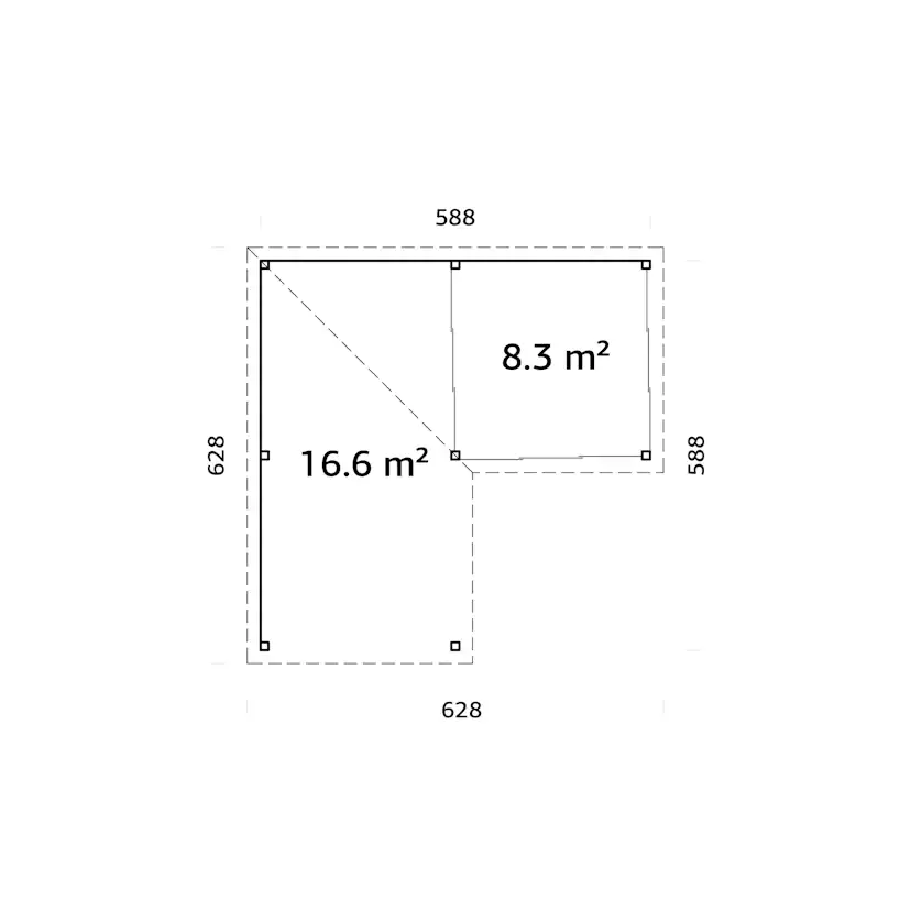 Uterum Palmako Lenna 24,9 m2 Set 411 Slide