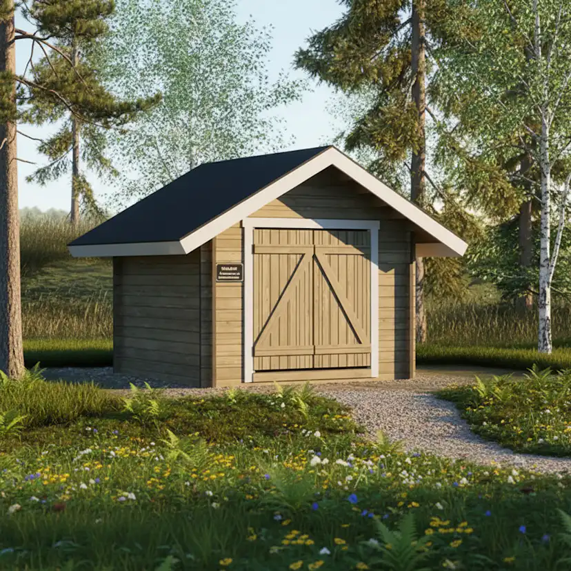 Timmerförråd LP Garden S-S Rak Vägg 6,2m² – Lappländsk Timmerkvalitet