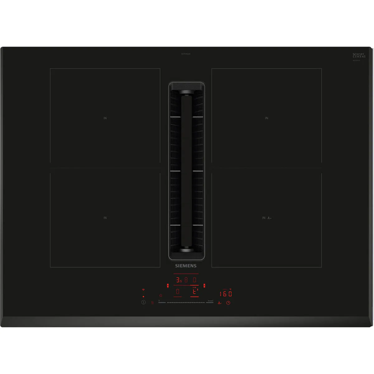Induktionshäll Siemens ED751HQ26E Med Inbyggd Fläkt 70 cm Utan Ram
