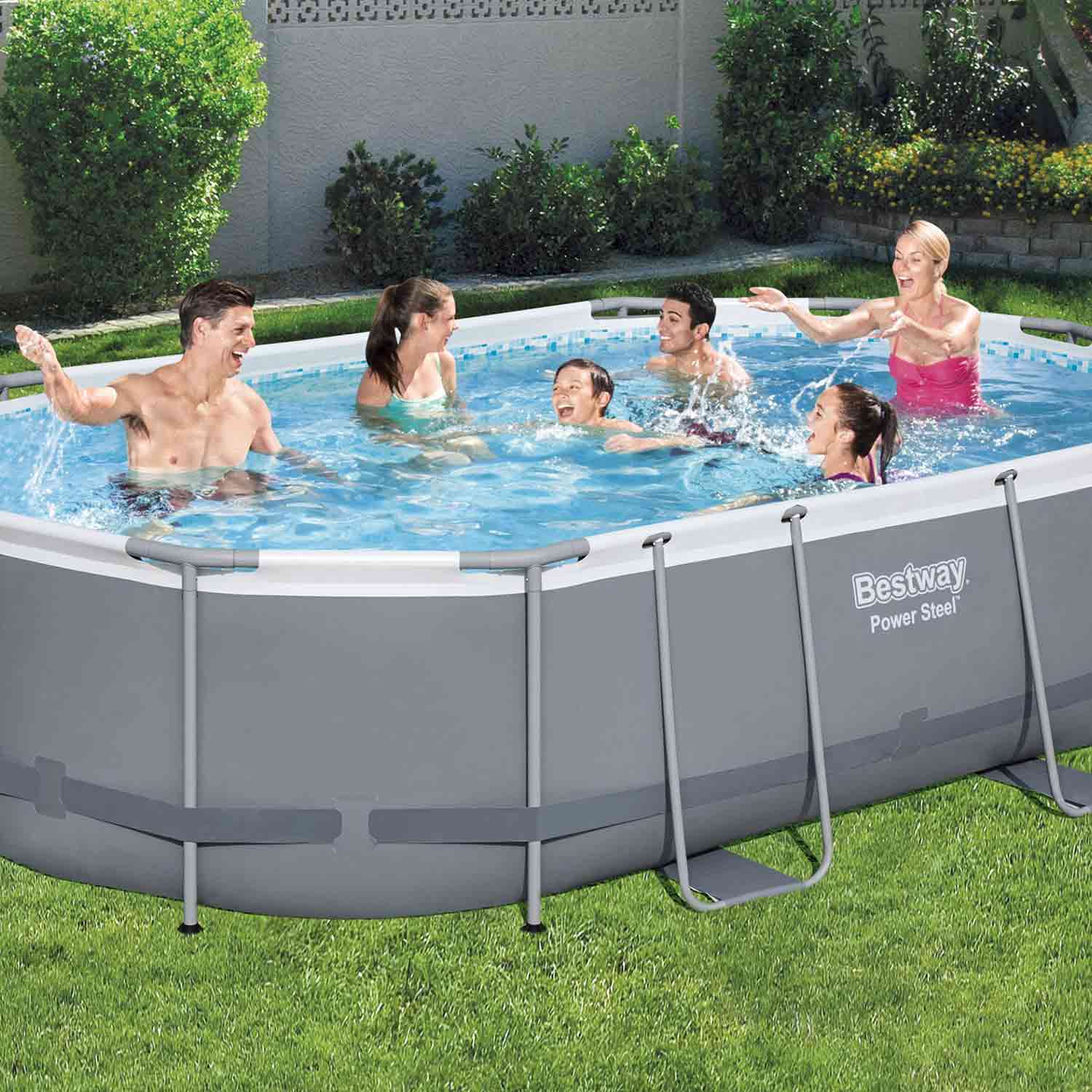 Poolpaket Bestway Power Steel Oval 4,88 x 3,05 m