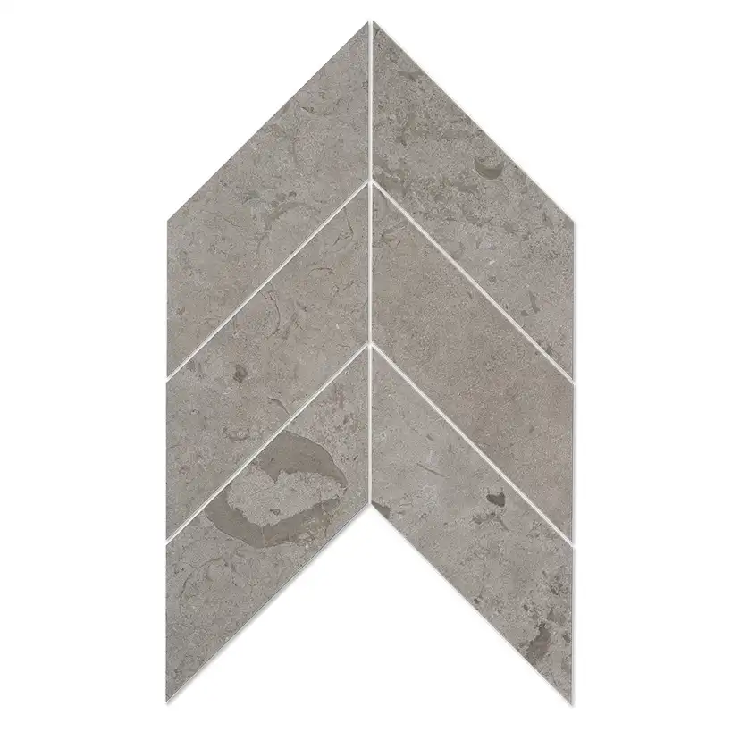 Klinker Bricmate J Chevron Norrvange Grey Left/Right 10x25 cm