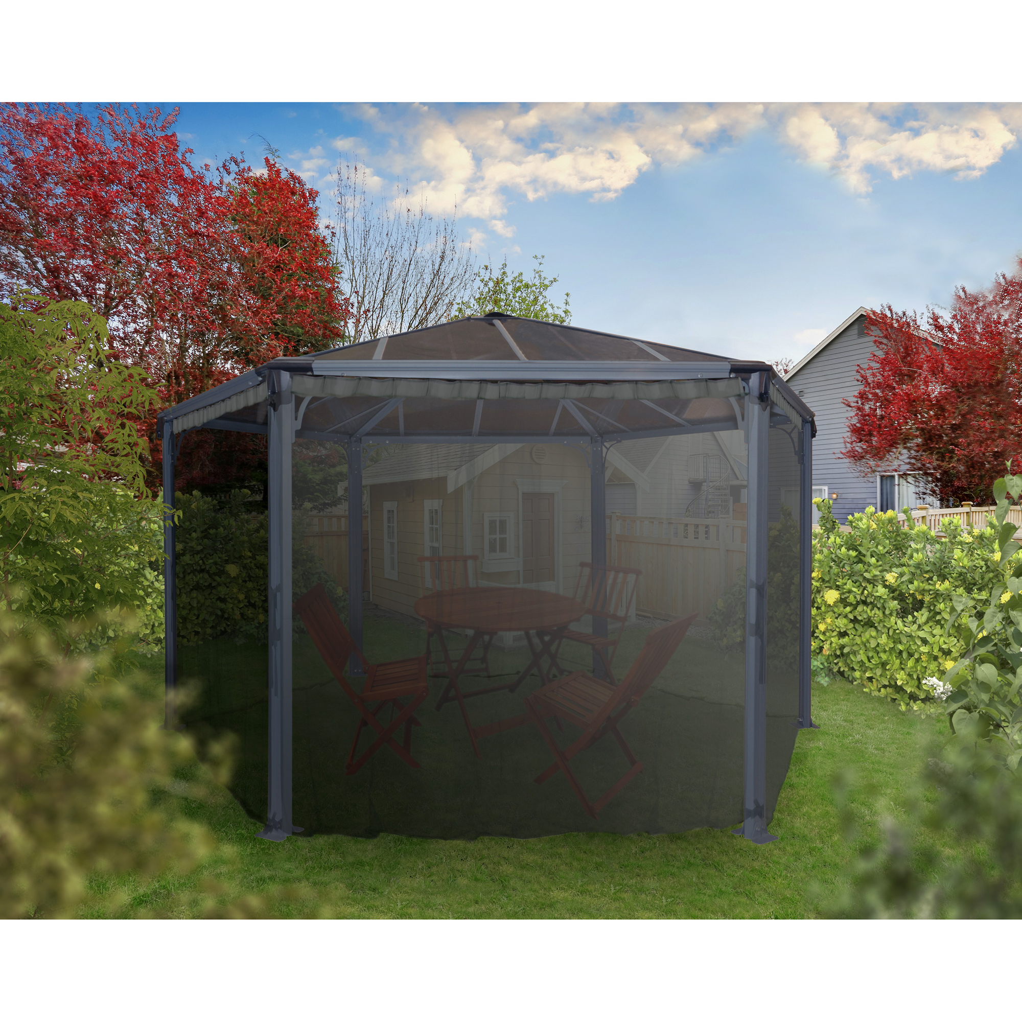 Insektsnät Canopia by Palram Till Roma Hexagonal Paviljong Grå