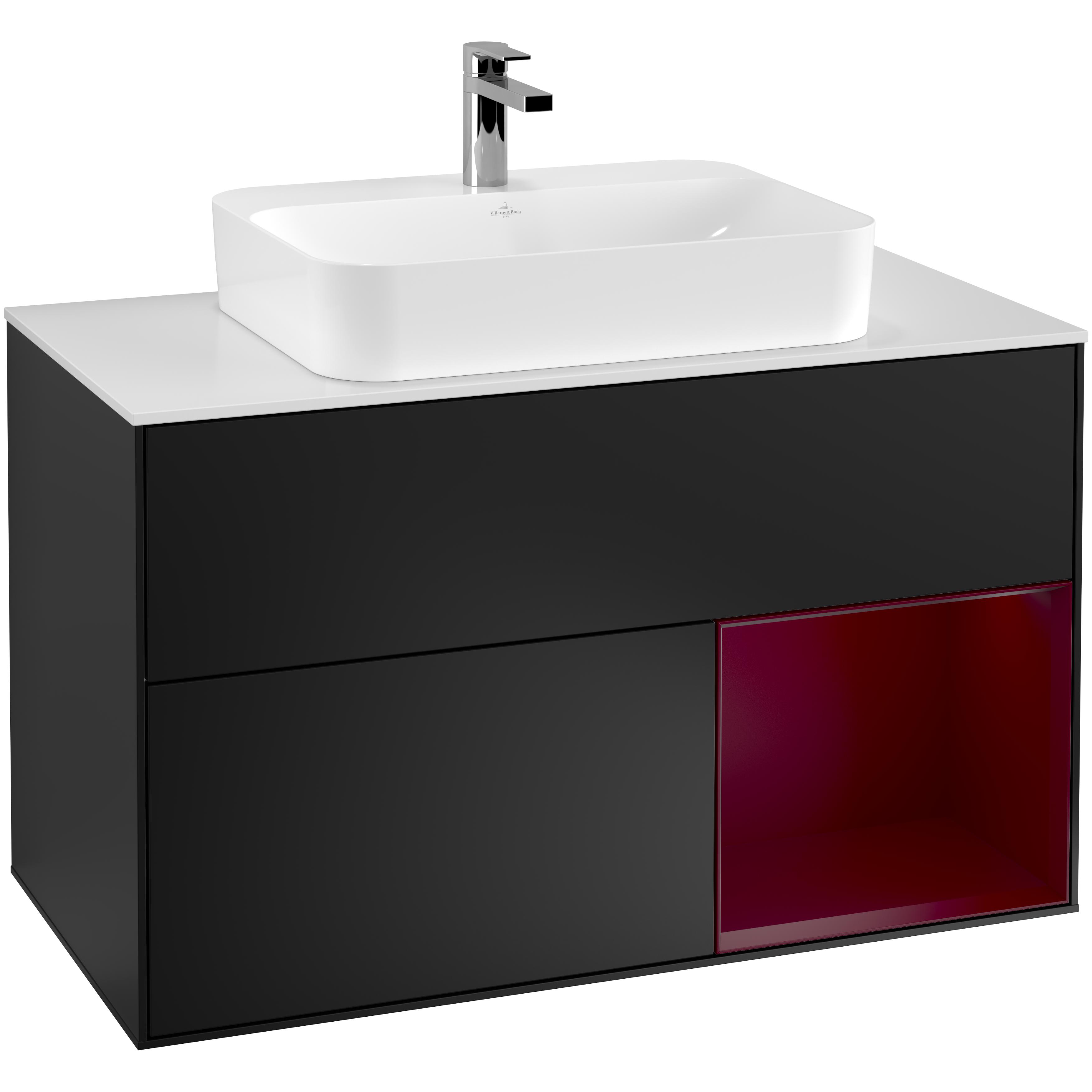 Tvättställsskåp Villeroy & Boch Finion med 2 Lådor Hylla och Bänkskiva för Ytmonterat Tvättställ