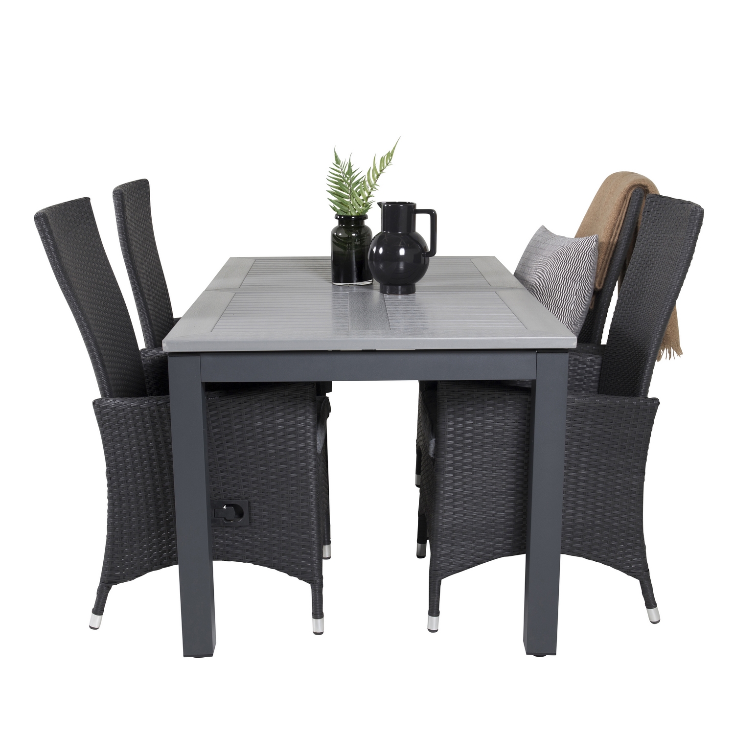 Matgrupp Venture Home Aleyna 160/240 med 4 Pishi Matstolar