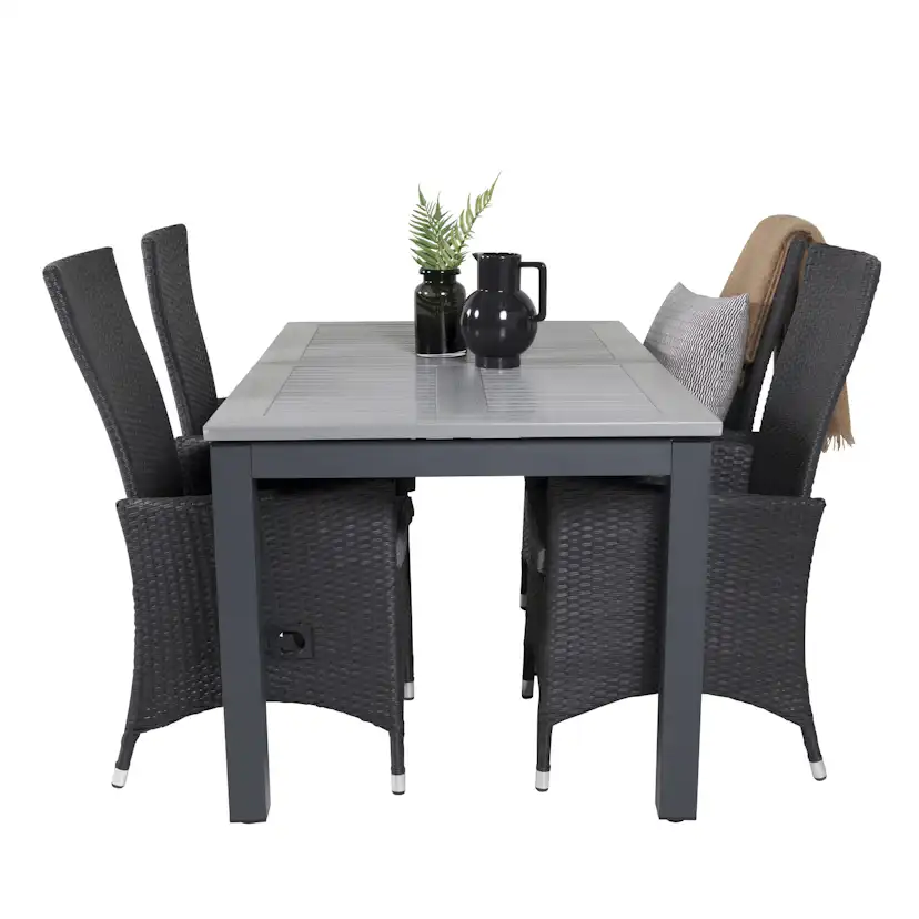 Matgrupp Venture Home Aleyna 160/240 med 4 Pishi Matstolar