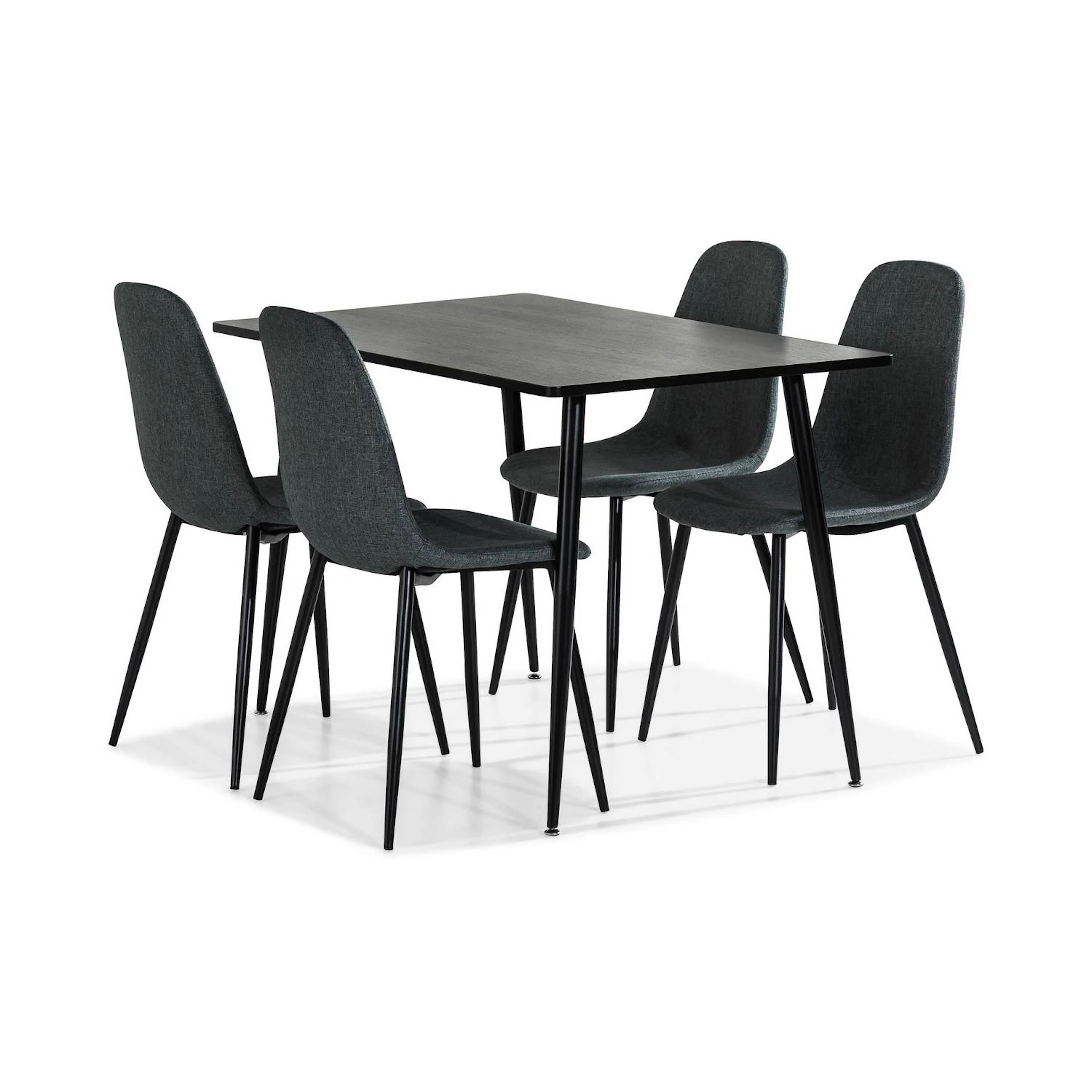 Matgrupp Basic Home MarcelenRektangulärt Matbord 120 cm med 4 Nibe Matstol