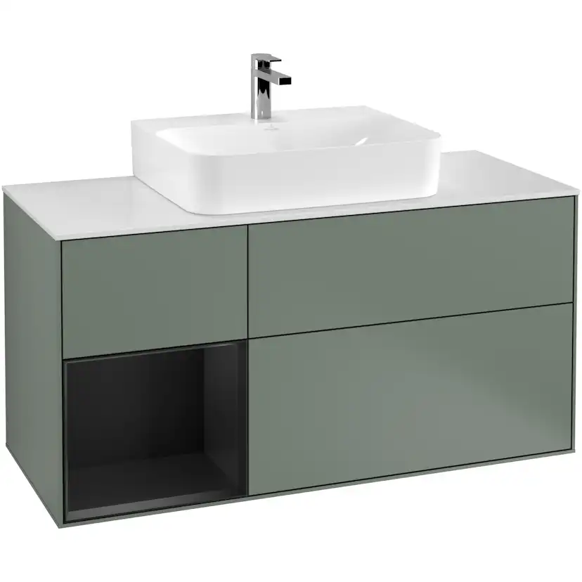Tvättställsskåp Villeroy & Boch Finion med 3 Lådor Hylla och Bänkskiva för Centrerat Tvättställ