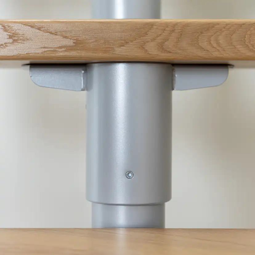DUBLIN ek steg 1/4 svängd pearl grey CLASSIC II räcke 11T 71 Grå, LxB: 1890x710 mm
