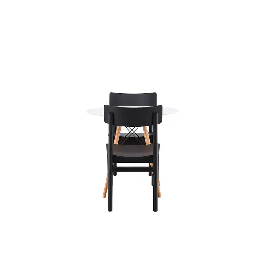 Matgrupp Venture Home Danburi Ø 60 cm med 2 Montros Stolar