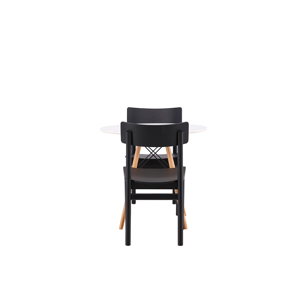 Matgrupp Venture Home Danburi Ø 60 cm med 2 Montros Stolar