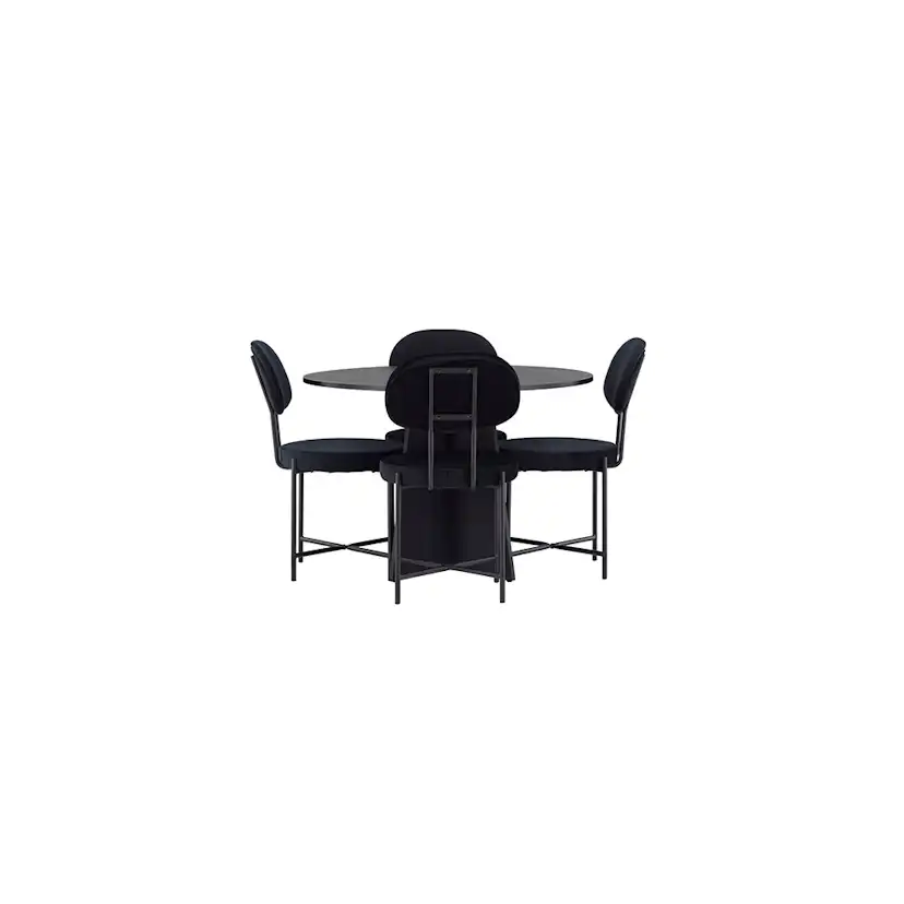 Matgrupp Venture Home Bootcut Ø110 cm med 4 st Stella stolar