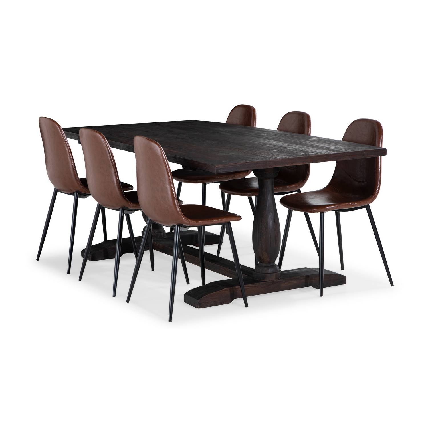 Matgrupp Basic Home Dijon Rektangulärt 200 cm med 6 Nibe Matstol