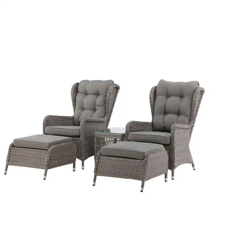 Washington Lounge-set - Grå / Grå dyna Natur