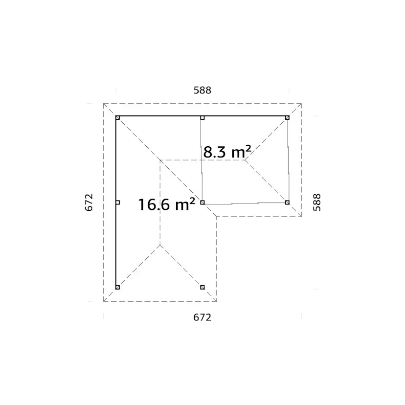 Uterum Palmako Bianca 24,9 m2 Set 511 Slide Plus