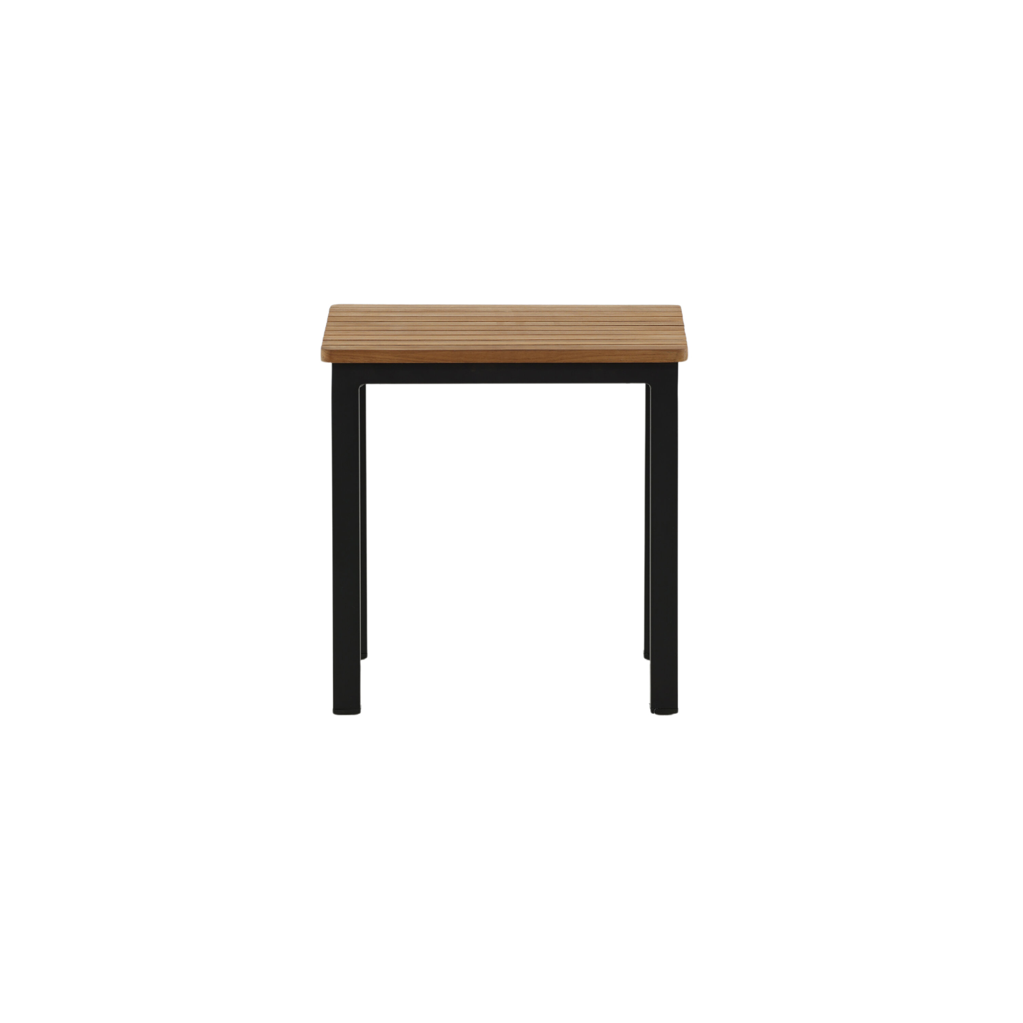 Mexico Sidobord 40*40*40 - Svart Alu / teak Svart