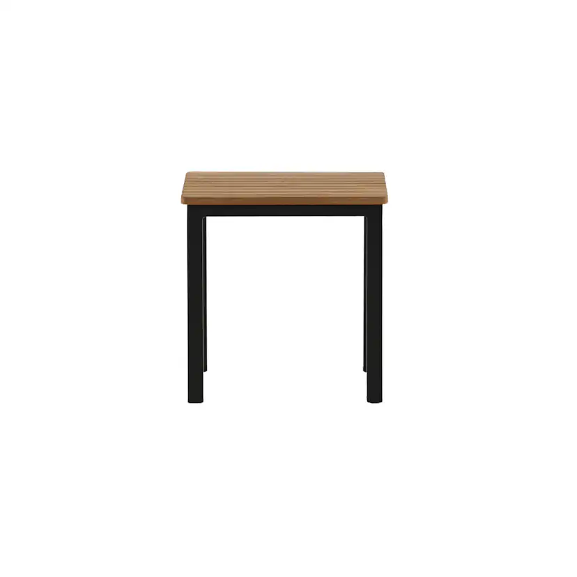 Mexico Sidobord 40*40*40 - Svart Alu / teak Svart