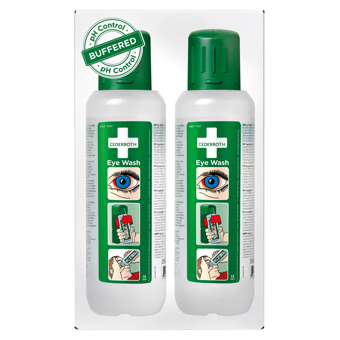 Ögonduschflaska Cederroth 2x500 ml