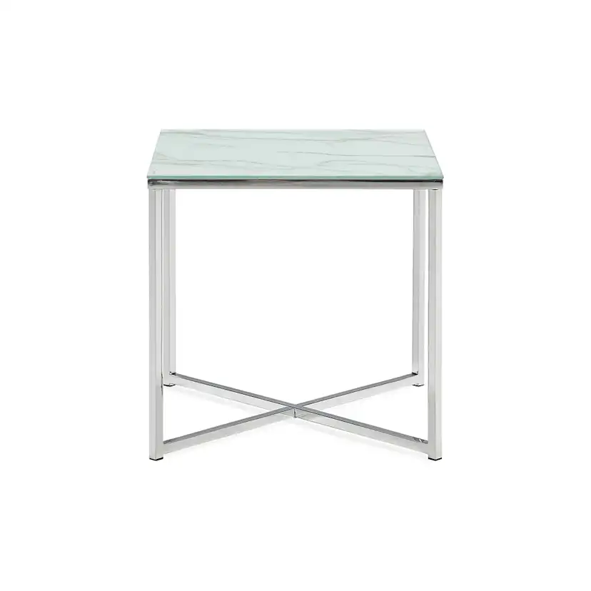 Nelly Sidobord Låg 45 cm Vit/Krom