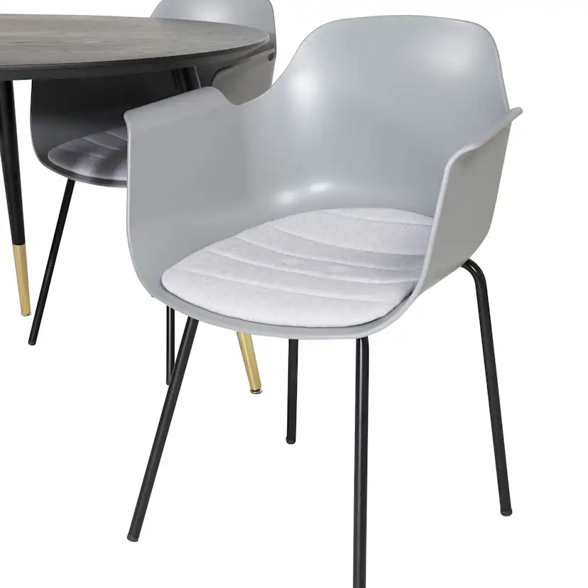Matgrupp Venture Home Dipp Ø115 cm med 4 Comfort Stolar