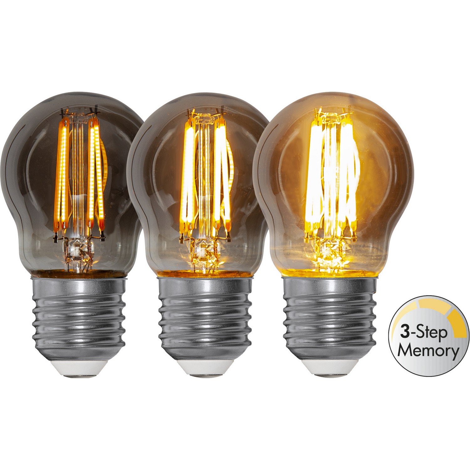 LED-Lampa Star Trading Soft Glow Smoke 3-step memory E27 G45